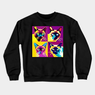 Burmese Cat Pop Art - Cat Lover Gift Crewneck Sweatshirt